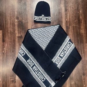 Christian Dior scarf & hat set